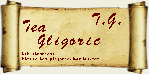 Tea Gligorić vizit kartica
